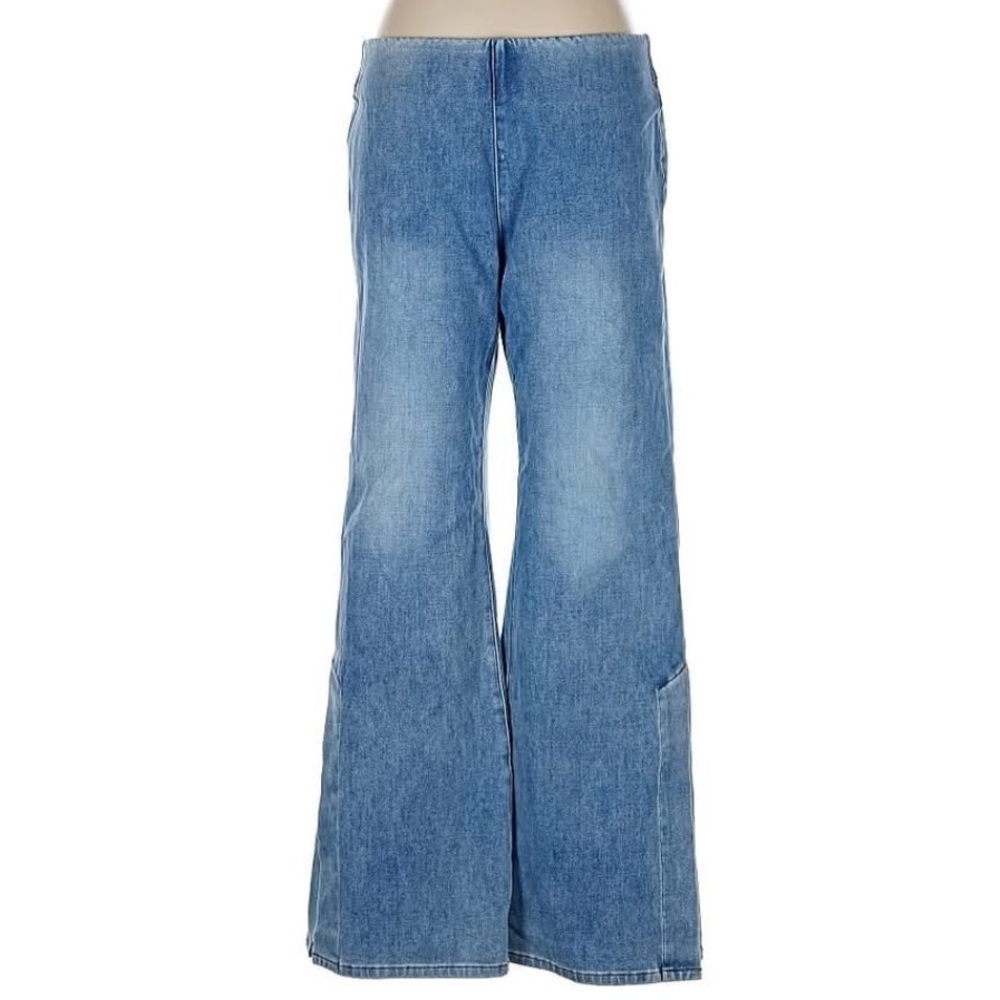 Soft Surroundings THE ULTIMATE FLARED SLIT LEG JEANS